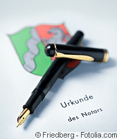 Füller Urkunde des Notars