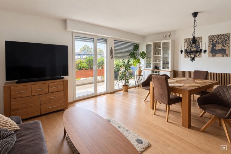 Helle rund 81m² große 3-Zimmer-Wohnung mit Tageslichtbad, Sonnenbalkon und Garage